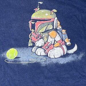 Boba Fett Dog Star Wars T-Shirt Bella Canvas‎ Mens Large Graphic Tee